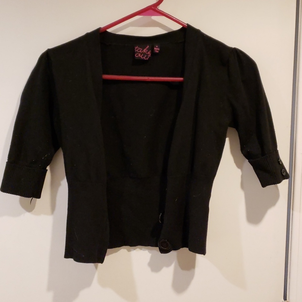 Black crop sweater